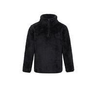 Mountain Warehouse Teddy Kids Unisex Half-Zip Fleece - Lightweight Breathable, Warm & Cosy, Sweatshirt For Boys & Girls - Best for Spring Summer & Outdoors Black Kids Size 7-8 Years