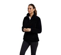 Mountain Warehouse Teddy Womens Fleece - Warm & Cosy Ladies Sweatshirt, Half Zip Top, Lightweight Sweater, Antipill -Best for Winter, Outdoors Black Women's Size 10