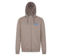 Mountain Warehouse Texture Mountain Graphic Mens Full Zip Hoodie Brown M