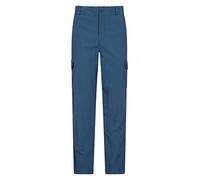 Mountain Warehouse The Explore Mens Trousers - Shrink & Fade Resistant Trousers, Quick Dry Hiking Pants with Pockets - for Spring Summer, Running, Walking Blue (Short Length) Men's W44