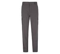 Mountain Warehouse The Explore Mens Trousers - Shrink & Fade Resistant Trousers, Quick Dry Hiking Pants with Pockets - for Spring Summer, Running, Walking Grey (Short Length) Men's W36