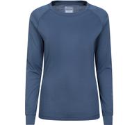 Mountain Warehouse Talus Womens Long Sleeves Baselayer Top - Thermal Underwear, Lightweight, Breathable, Warm & Easy Care - Autumn, Winter & Outdoors Dark Grey (Round Neck) Women's Size 14