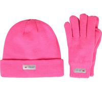 Mountain Warehouse Thinsulate Fleece Lined Kids Hat & Glove Set - Bright Pink - Bright Pink - Size: S-M