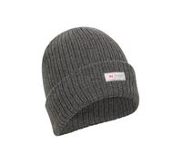 Mountain Warehouse Thinsulate Knitted Beanie - Soft, Smooth Hat, Double Lined Dark Grey (Ribbed Knit) M - L