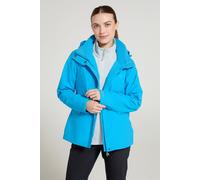 Mountain Warehouse Thunderstorm II Womens 3 in 1 Waterproof Jacket - Blue - Blue - Size: 20