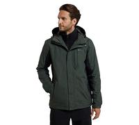 Mountain Warehouse Thunderstorm Mens 3 in 1 Jacket - Breathable Mens Coat, Waterproof Rain Coat, Taped Seams, Detachable Inner Fleece Rain Jacket - For Travelling Khaki 3XL