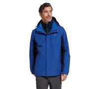 Mountain Warehouse Thunderstorm Mens 3 in 1 Jacket - Breathable Mens Coat, Waterproof Rain Coat, Taped Seams, Detachable Inner Fleece Rain Jacket - For Travelling Cobalt XS