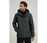 Mountain Warehouse Thunderstorm Mens 3 in 1 Jacket - Breathable Mens Coat, Waterproof Rain Coat, Taped Seams, Detachable Inner Fleece Rain Jacket - For Travelling Khaki 2XL