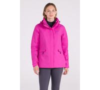 Mountain Warehouse 'Thunderstorm' Womens 3 in 1 Jacket Waterproof Inner Fleece Hooded Winter Coat Pink Polyamide - Size 12 UK