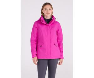 Mountain Warehouse 'Thunderstorm' Womens 3 in 1 Jacket Waterproof Inner Fleece Hooded Winter Coat Pink Polyamide - Size 16 UK