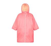 Mountain Warehouse Tidal Kids Waterproof Changing Robe - IsoTherm & Windproof Beachwear with Fleece Lining, For Boys & Girls - Spring Summer, Beach, Swimming Pink M