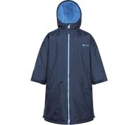 Mountain Warehouse Tidal Kids Waterproof Changing Robe - IsoTherm & Windproof Beachwear with Fleece Lining, For Boys & Girls - Best for Beach, Swimming & Pool Navy L