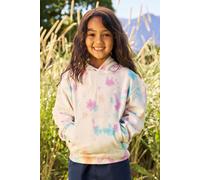 Mountain Warehouse Tie Dye Kids Cotton Hoodie - Lightweight Sweatshirt with Kangaroo Pocket, Boys & Girls - Spring Summer Outdoors, Holiday, Walking, Hiking Lilac Kids Size 2-3 Years