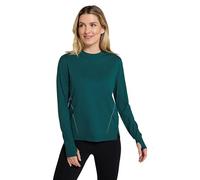 Mountain Warehouse Time Trial Womens Running T-Shirt - Moisture Wicking, UV Protect Max, Quick Dry Ladies Tee Shirt - Spring Summer, Walking, Holiday & Outdoors Dark Green Women's Size 16