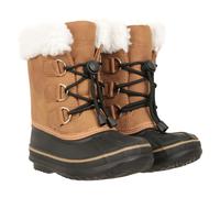 Mountain Warehouse Toddler Adaptive Lace Up Snow Boots - Brown - 7 UK Child - Brown - 100% PU Leather