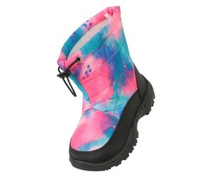 Mountain Warehouse Toddler Caribou Adaptive Tie Dye Snow Boots - Pale Pink - 8 UK Child - Pale Pink
