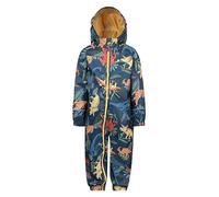 Mountain Warehouse Toddler Puddle Printed Kids Waterproof Rain Suit All in One, Hooded, Outdoor Taped Seams Suit, Breathable & Lightweight Royal Blue Baby Size 6-9 Months