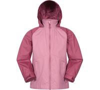 Mountain Warehouse Torrent II Kids Waterproof Jacket - Ripstop Outer Rain Coat, Taped Seams, Mesh Lined, Zipped Pockets - Spring Summer, Travelling, Camping Pink (Lightweight) Kids Size 7-8 Years