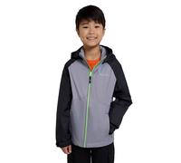 Mountain Warehouse Torrent II Kids Waterproof Jacket - Ripstop Outer Rain Coat, Taped Seams, Mesh Lined, Zipped Pockets - For Travelling, Camping, School Alloy Grey (Lightweight) Kids Size 11-12 Years