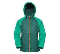 Mountain Warehouse Torrent II Kids Waterproof Jacket - Ripstop Outer Rain Coat, Taped Seams, Mesh Lined, Zipped Pockets - For Travelling, Camping, School Khaki (Lightweight) Kids Size 3-4 Years