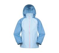 Mountain Warehouse Torrent II Kids Waterproof Jacket - Ripstop Outer Rain Coat, Taped Seams, Mesh Lined, Zipped Pockets - Spring Summer, Travelling, Camping Teal (Lightweight) Kids Size 9-10 Years