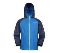 Mountain Warehouse Torrent Kids Waterproof Rain Jacket - Taped Seams Raincoat, Lightweight, Breathable, Girls & Boys Rainwear -For Autumn, Winter, Wet Weather Indigo Kids Size 3-4 Years