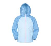 Mountain Warehouse Torrent II Kids Waterproof Jacket - Ripstop Outer Rain Coat, Taped Seams, Mesh Lined, Zipped Pockets - Spring Summer, Travelling, Camping Teal (Lightweight) Kids Size 2-3 Years