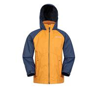 Mountain Warehouse Torrent II Kids Waterproof Jacket - Ripstop Outer Rain Coat, Taped Seams, Zipped Pockets - Spring Summer, Travelling, Camping Yellow (Lightweight) Kids Size 3-4 Years