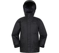 Mountain Warehouse Torrent Kids Waterproof Rain Jacket - Taped Seams Raincoat, Lightweight, Breathable, Girls & Boys - Autumn, Winter, Wet Weather Jet Black (Plain) Kids Size 3-4 Years