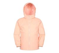 Mountain Warehouse Torrent Kids Waterproof Rain Jacket - Taped Seams Raincoat, Lightweight, Breathable, Girls & Boys - Spring Summer, Wet Weather, Walking Pink Kids Size 5-6 Years