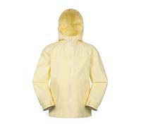 Mountain Warehouse Torrent Kids Waterproof Rain Jacket - Taped Seams Raincoat, Lightweight, Breathable, Girls & Boys - Autumn, Winter, Wet Weather Pale Yellow (Plain) Kids Size 9-10 Years
