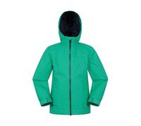 Mountain Warehouse Torrent Kids Waterproof Rain Jacket - Taped Seams Raincoat, Lightweight, Breathable, Girls & Boys - Spring Summer, Wet Weather Green (Plain) Kids Size 2-3 Years