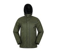 Mountain Warehouse Torrent Mens Waterproof Rain Jacket - Waterproof & Lightweight Raincoat with Taped Seams, Zipped Pockets - For Spring Summer Travelling & Outdoors Dark Green L