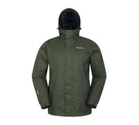 Mountain Warehouse Torrent Mens Waterproof Rain Jacket - Waterproof & Lightweight Raincoat with Taped Seams, Zipped Pockets - Spring Summer Travelling & Outdoors Dark Khaki 3XL