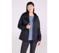 Mountain Warehouse Torrent Womens Waterproof Jacket - Ladies Raincoat, Lightweight Coat, Fully Taped Seams, 2 Zipped Pockets Cagoule - For Travelling, Camping, Outdoors Black Women's Size 12