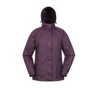 Mountain Warehouse Torrent Womens Waterproof Jacket - Ladies Raincoat, Lightweight Coat, Fully Taped Seams, 2 Zipped Pockets Cagoule - For Travelling, Camping, Outdoors Dark Purple Women's Size 14