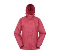 Mountain Warehouse Torrent Womens Waterproof Jacket - Lightweight Ladies Raincoat, Fully Taped Seams, 2 Zipped Pockets Cagoule - Spring Summer, Travelling Dark Pink Women's Size 14