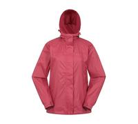 Mountain Warehouse Torrent Womens Waterproof Jacket - Lightweight Ladies Raincoat, Fully Taped Seams, 2 Zipped Pockets Cagoule - Spring Summer, Travelling Dark Pink Women's Size 12