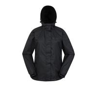 Mountain Warehouse 'Torrent' Womens Waterproof Jacket with Adjustable Hood & Cuffs Long Sleeve Trekking Raincoat Black - Size 18 UK
