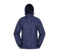 Mountain Warehouse 'Torrent' WoMens Waterproof Jacket with Adjustable Hood & Cuffs Long Sleeve Trekking Raincoat Navy - Size 10 UK