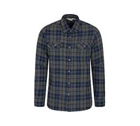 Mountain Warehouse Trace Mens Flannel Long Sleeve Shirt - Dark Blue - Dark Blue - Size: XS