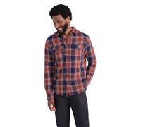 Mountain Warehouse Trace Mens Flannel Long Sleeve Shirt - Lightweight & Breathable Casual Checks Shirt in 100% Cotton with Buttoned Front Pockets - for Travel & Walking Rust 3XL