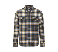 Mountain Warehouse 'Trace' Mens Flannel Shirt 100% Cotton Long Sleeve Everyday Casual Winter Top Indigo Blue - Size 2XS
