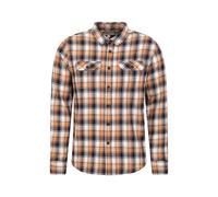 Mountain Warehouse 'Trace' Mens Flannel Shirt 100% Cotton Long Sleeve Everyday Casual Winter Top Mustard - Size X-Small