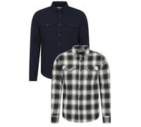 Mountain Warehouse Trace Mens Flannel Shirt 2-Pack - Green - Green - Size: XS
