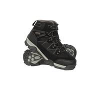 Mountain Warehouse Trail Kids Waterproof Boots - Synthetic Mesh Upper Girls & Boys Shoes, EVA Footbed, High Traction - Best for Spring Summer, Hiking & Outdoors Black Kids Shoe Size 5