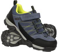Mountain Warehouse Trail Kids Waterproof Hiking Shoes - Breathable Plimsolls with Suede & Mesh Upper, Rubber Outsole & EVA Cushion - Walking, Hiking, Outdoors & Trekking Navy Kids Shoe Size 10