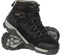 Mountain Warehouse Trail Kids Waterproof Boots - Synthetic Mesh Upper Girls & Boys Shoes, EVA Footbed, High Traction - Best for Spring Summer, Hiking & Outdoors Black Junior Shoe Size 4