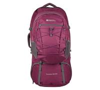 Mountain Warehouse Traveller 60 + 20L Rucksack - Durable Backpack with Rain Cover, Detachable Daypack, Adjustable Back Support - Great for Camping, Hiking, Travelling Purple Women's Fit
