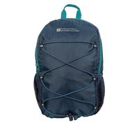 Mountain Warehouse Trek 8L Backpack - Lightweight Large Day Pack with Bottle Pocket, Padded Airmesh Back & Bungee Cords - All Season Camping, Outdoors & Trekking Dark Teal One Size